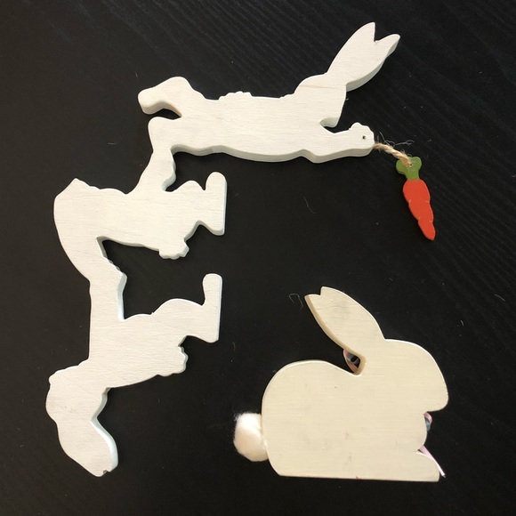 Two Piece Wooden Rabbit Set - Picture 2 of 6